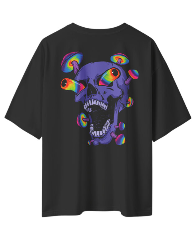 Hallucinogenic Skull - XXL, Black
