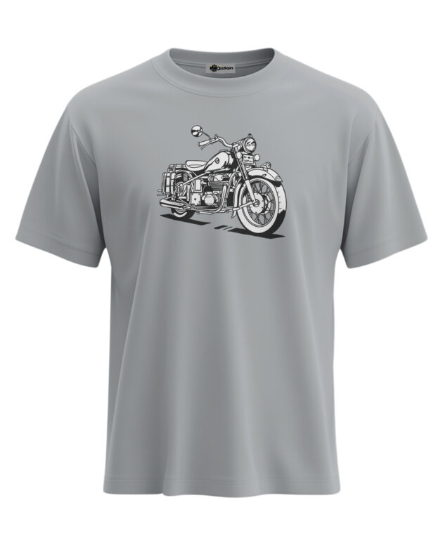Monochrome Motorcycle - S, Steel Grey