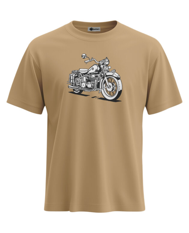 Monochrome Motorcycle - S, Beige